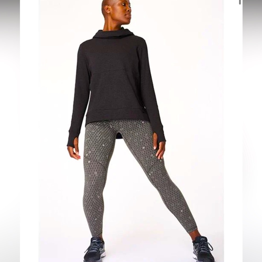 NWT Sweaty Betty Black Galvanise Fleece Running Hoodie Size XS